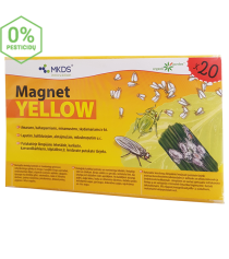 MINI Magnet yellow (20X12 cm) – baltasparnių, amarų, blakučių gaudyklės, 20 vnt